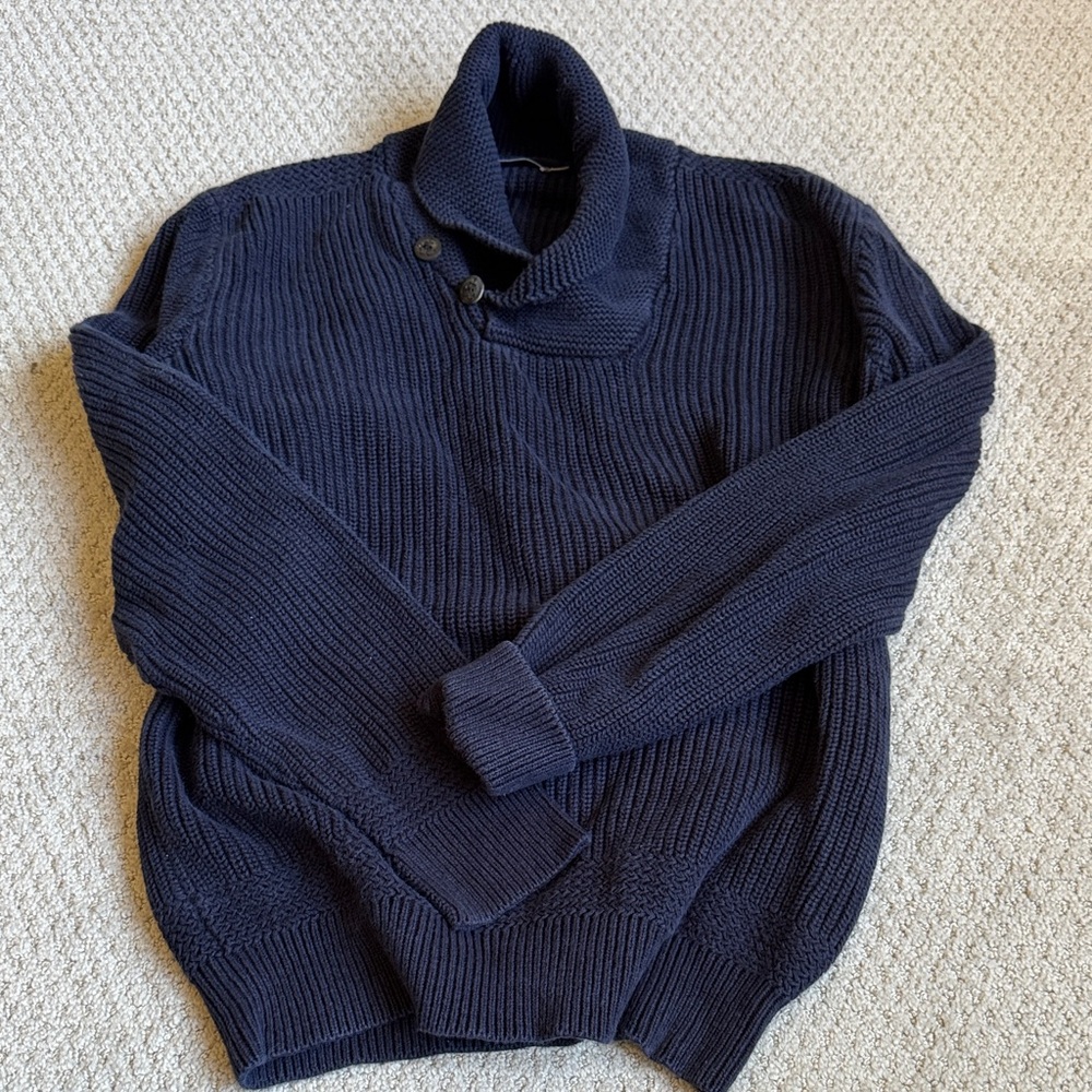 Vince Navy Blue Chunky  Sweater
